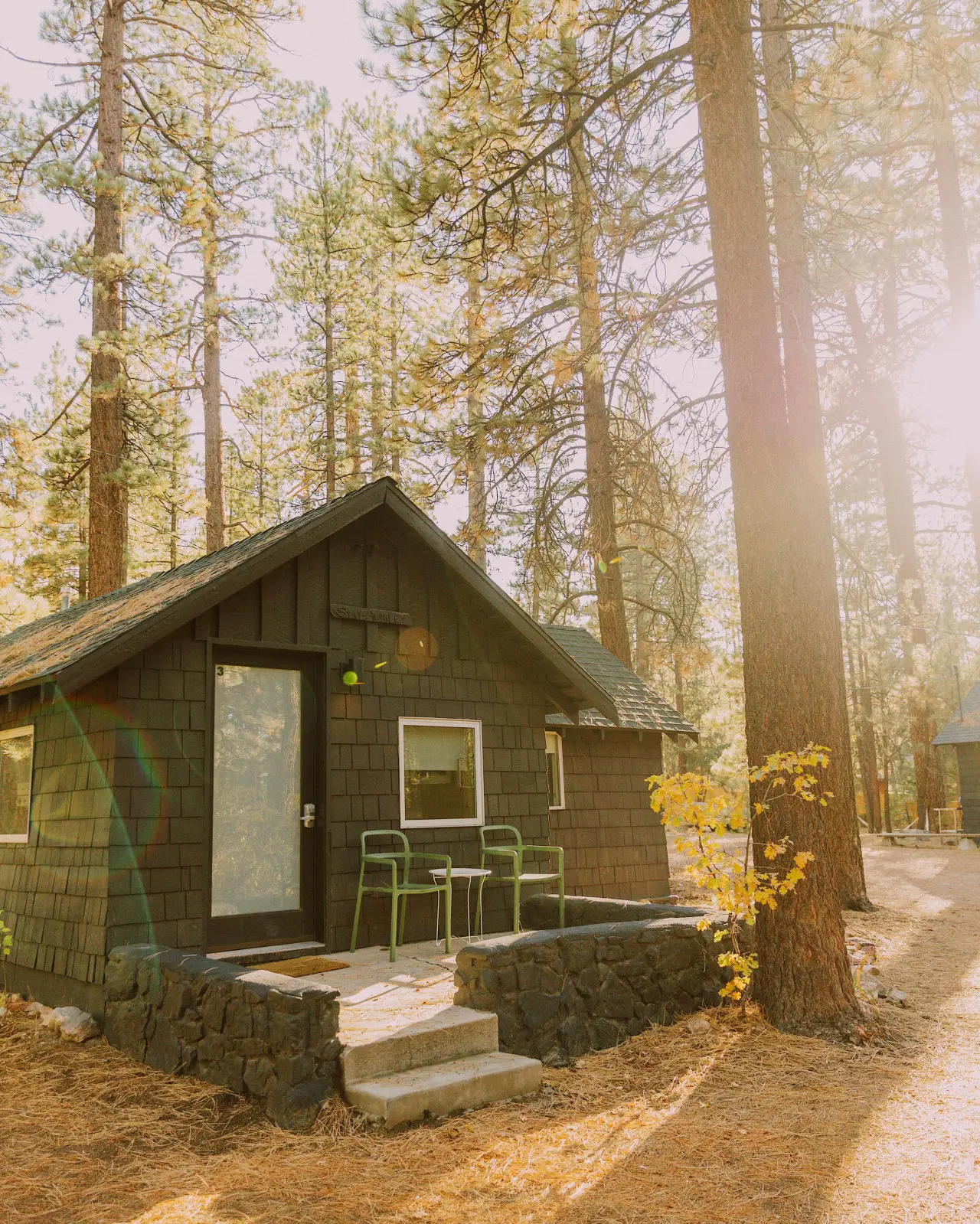 Stay Awhile / C3 cabin exterior at Colorado Lodge boutique lodge in Big Bear Lake